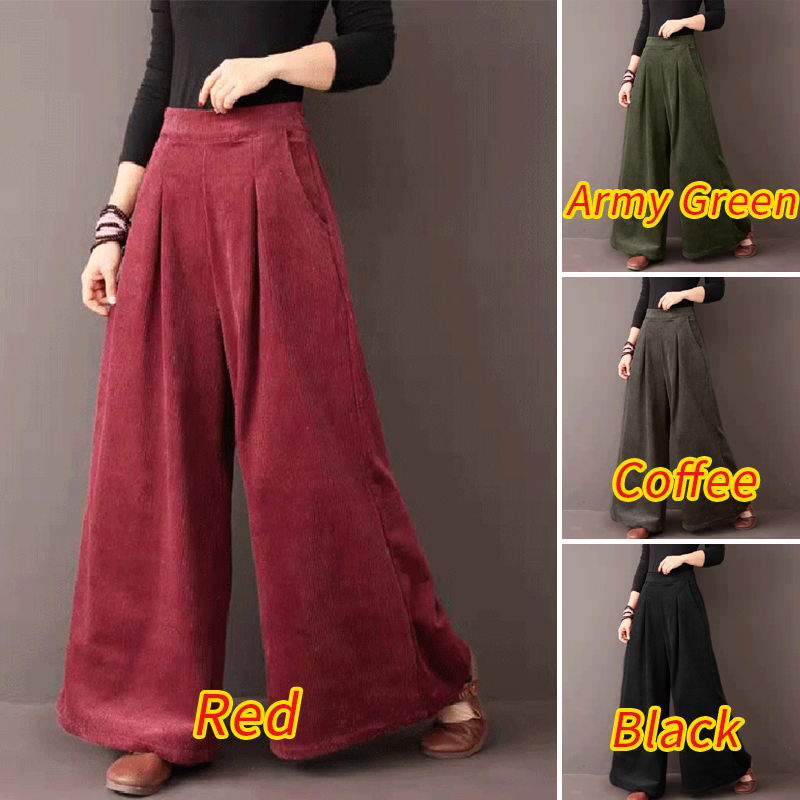 Quần Dài Ống Rộng ZANZEA Cho Nữ Màu Trơn Phong Cách Vintage | BigBuy360 - bigbuy360.vn