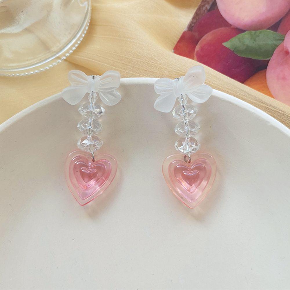 BACK2LIFE Bông Tai DạNg DàI HìNh Hoa ĐíNh Đá Xinh XắN