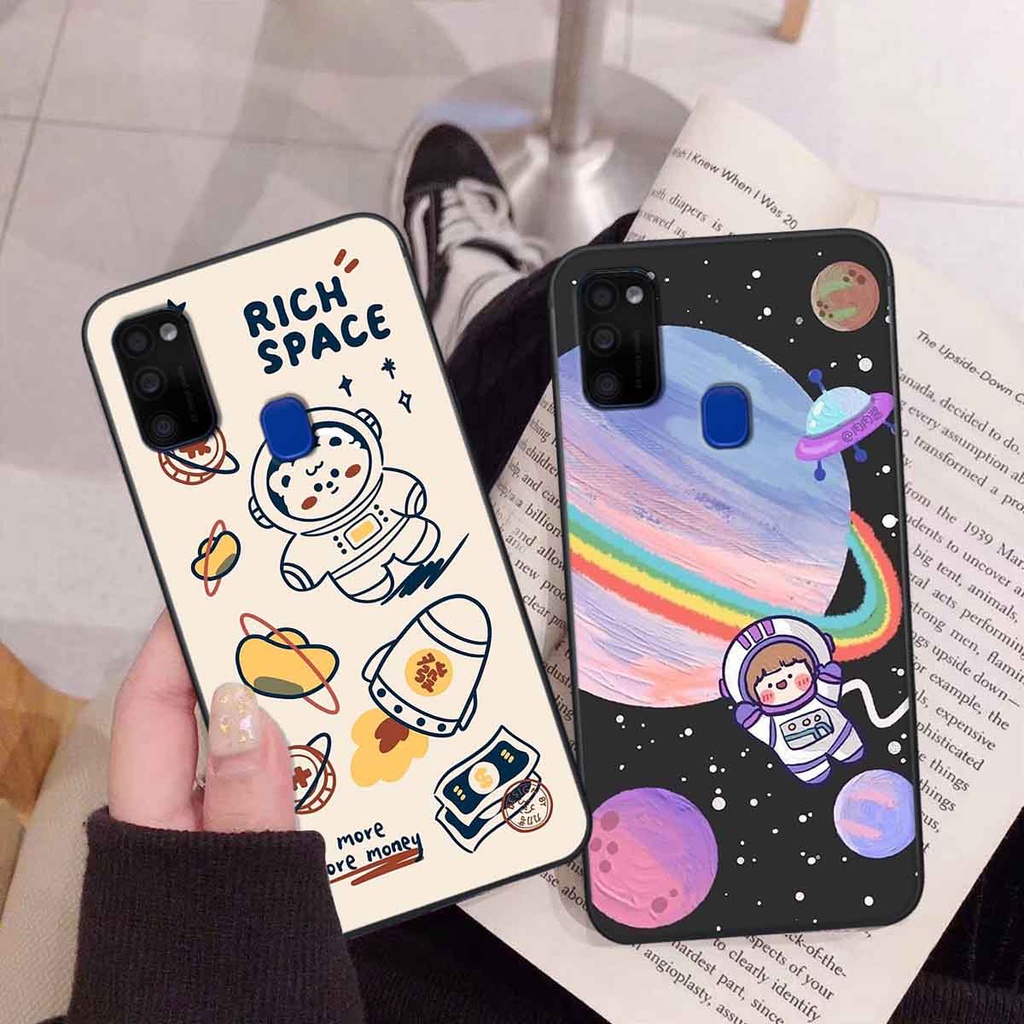 Ốp Samsung M21 / M30s in hình vũ trụ, phi hành gia bầu trời cute dễ thương