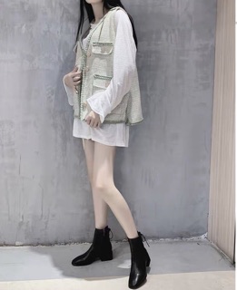 🖤 Boot ngắn cổ đan dây sau 🖤 ( +2% phí shopee thu )