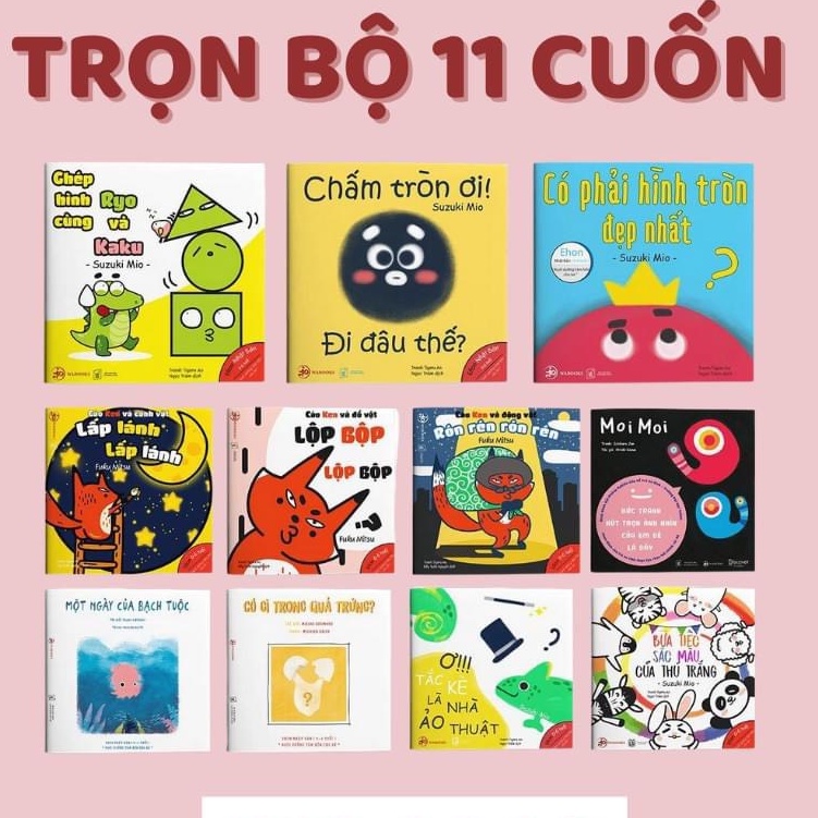 Sách Combo 11 quyển Ehon Hình khối, màu sắc, âm thanh Ehon Nhật Bản Wabooks