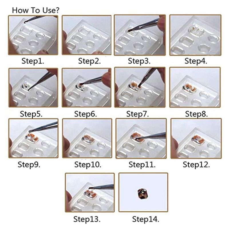 Set 2 Khuôn Silicone Mini Hỗ Trợ Trang Trí Móng Tay Chuyên Dụng