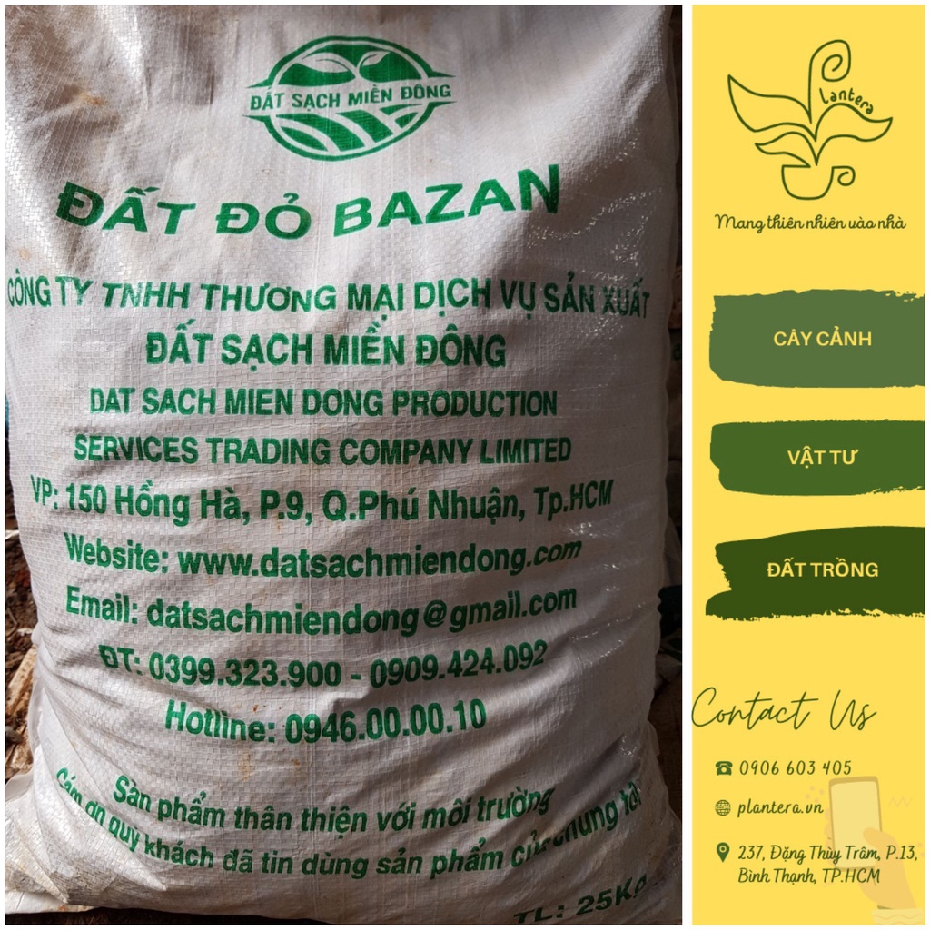 Đất Trồng Cây, Đất Đỏ Bazan Bao 25Dm3 tiết kiệm