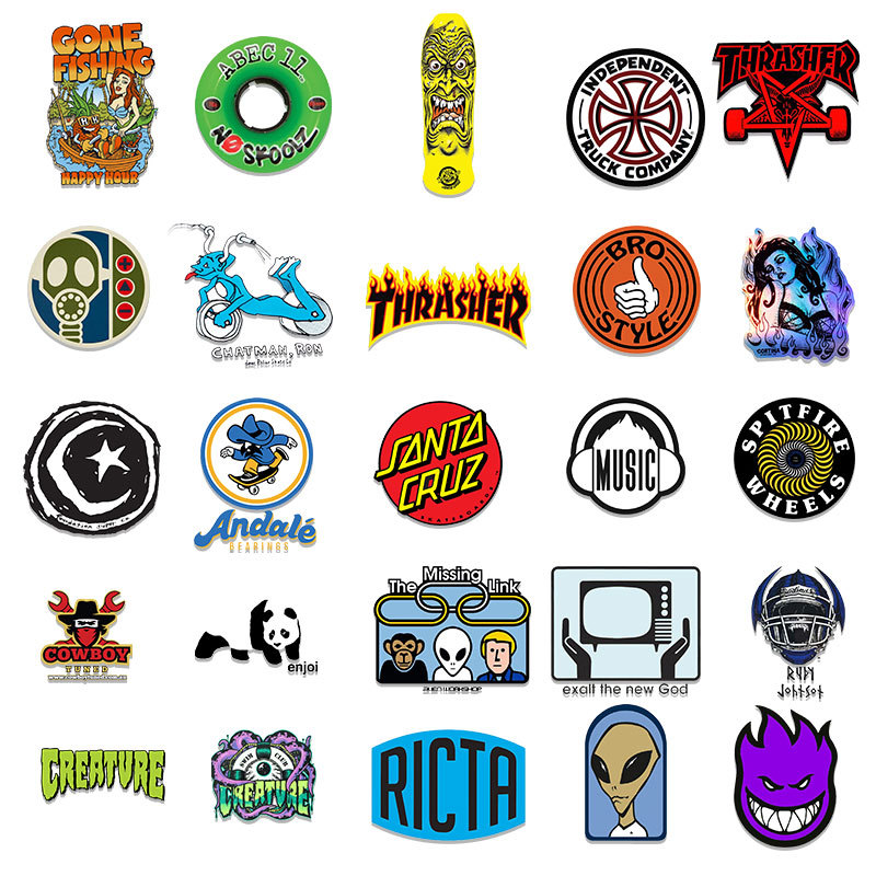 ❉ Classical Mixed Fashion Brand Logo Series 01 Graffiti Stickers ❉ 50Pcs/Set DIY Fashion Waterproof Luggage Laptop Skateboard Doodle Decals Stickers