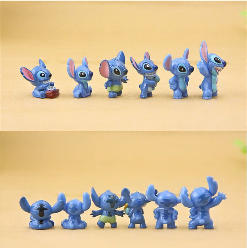 DISNEY 【Hàng Có Sẵn】Bộ 12 Tượng Mô Hình Nhân Vật Lilo &amp; Stitch 3.5cm Làm Quà Tặng Cho Bé