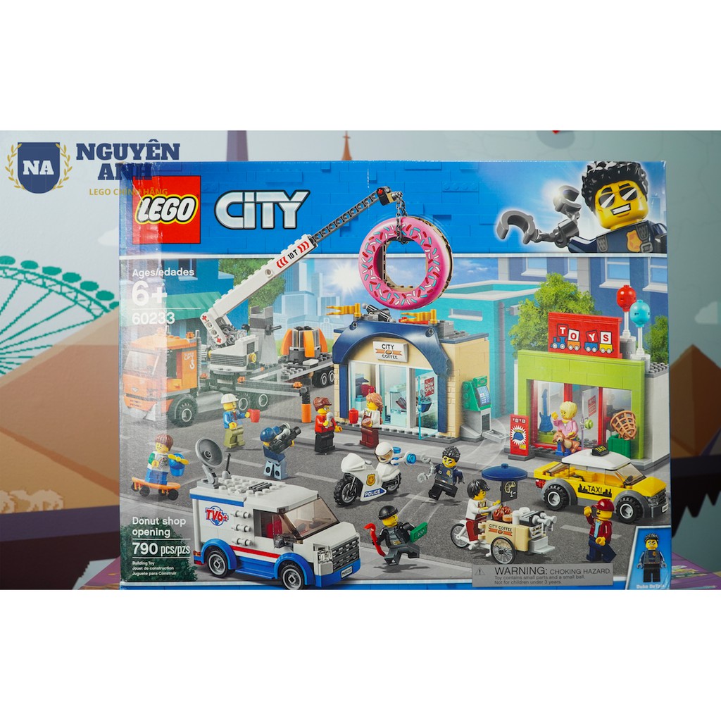 [Chính hãng] LEGO CITY 60233 Khai Trương Cửa Hàng Bánh Rán (Donut Shop Opening) - HÀNG NHẬP NGUYÊN ANH