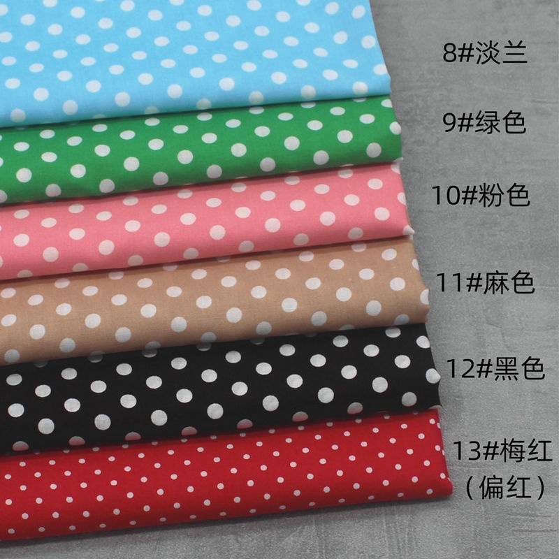 Vải Cotton Nguyên Chất Họa Tiết Chấm Bi Nhỏ Dùng Để May Áo Sơ Mi / Trang Trí Nhà Thủ Công