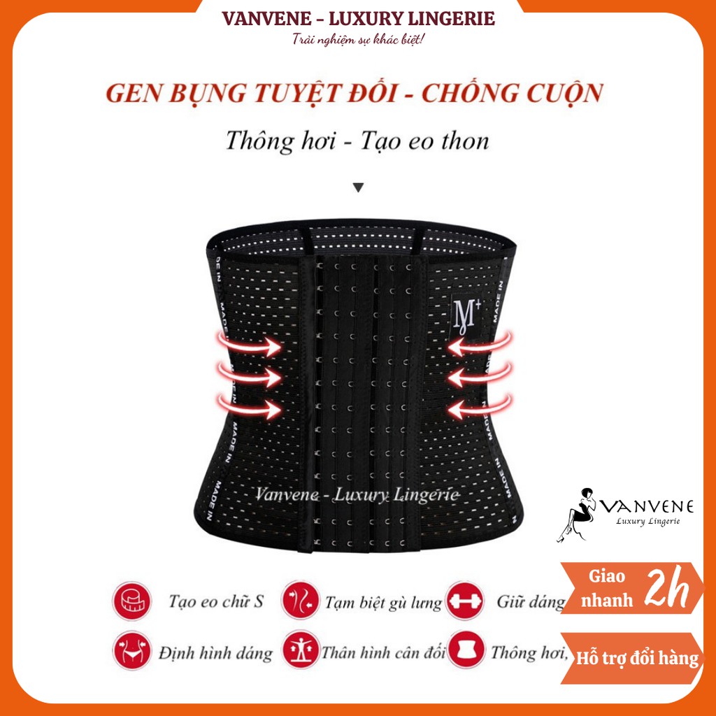 ĐAI LATEX UNI THÔNG HƠI M+ 6 HÀNG KHUY VANVENE GEN BỤNG TẠO EO THOÁNG MÁT PK067