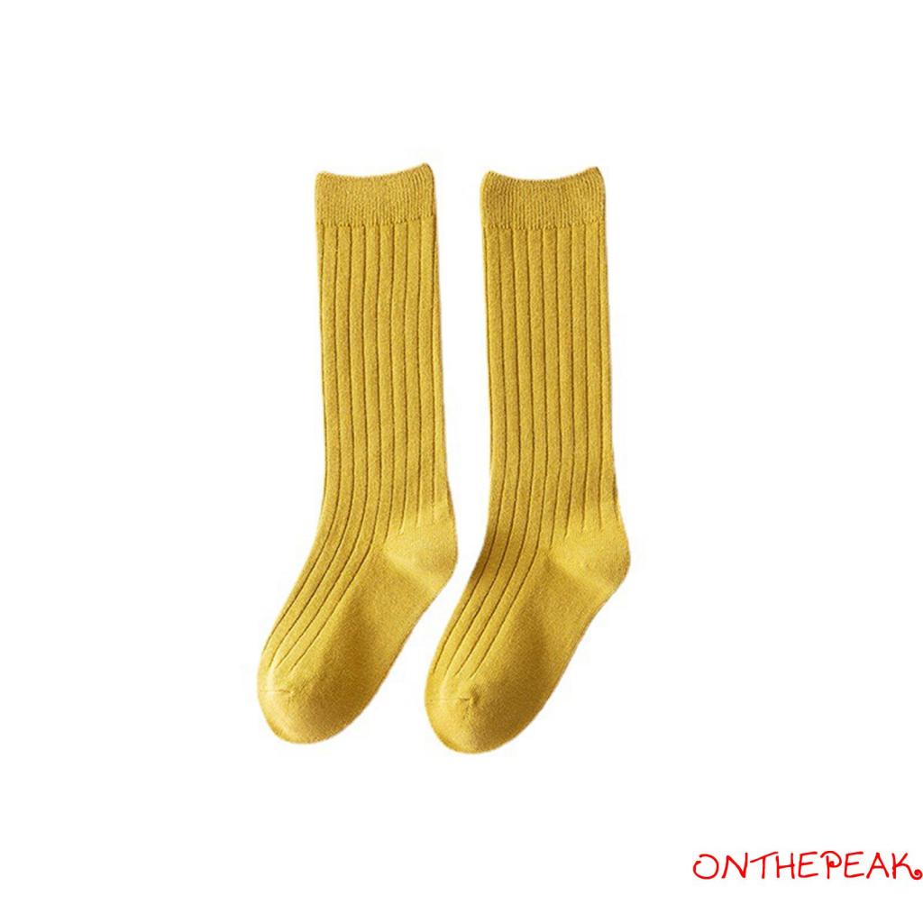 Vớ Đan Len Cao Qua Gối Màu Sắc Trơn Dành Cho Bé Trai Và Bé Gái