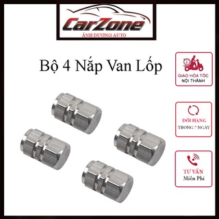 Bộ 4 Nắp Van Lốp Xe Ô Tô - Chất Liệu Hợp Kim Nhôm Cao Cấp