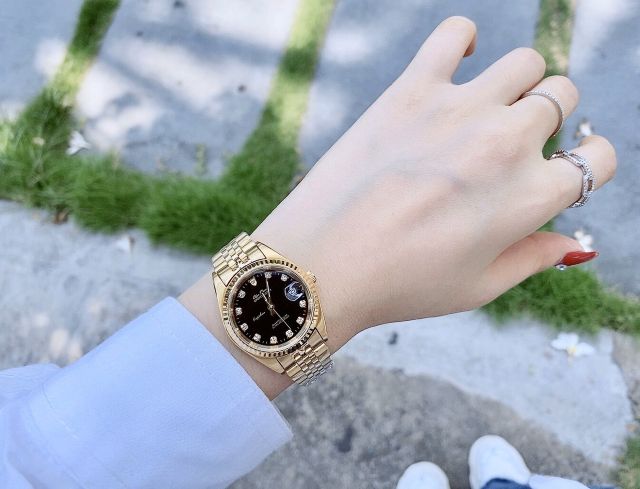 Đồng hồ nữ olym pianus mặt đính đá size 28mm