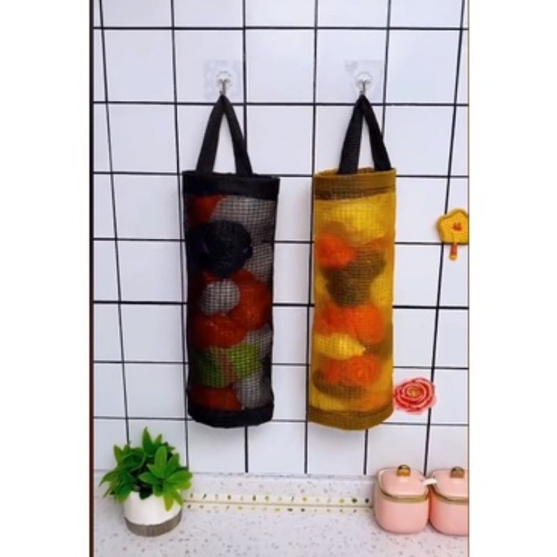 Túi Đựng Bao NyLon , Giỏ Lưới Đựng Túi Rác Nilon - Bao Rác Nhà Bếp Đa Năng