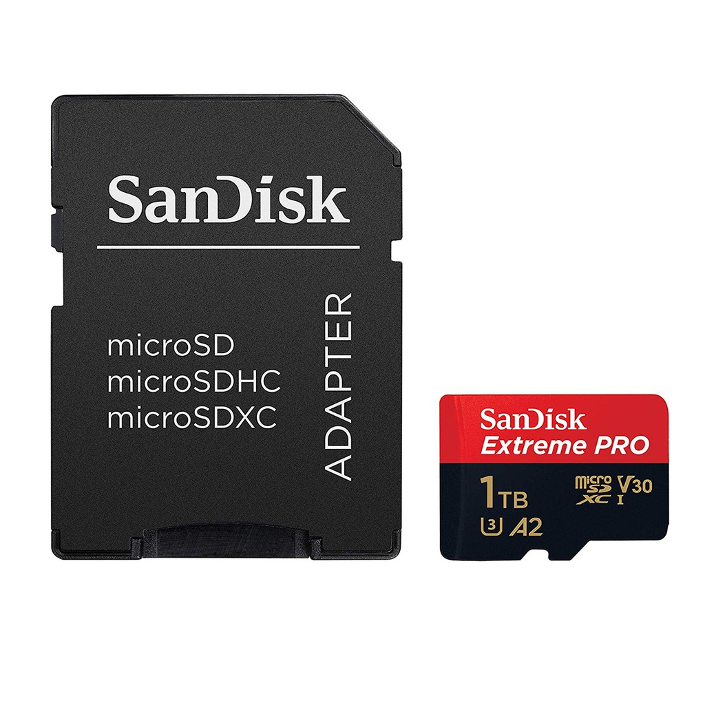 Thẻ nhớ MicroSDXC SanDisk Extreme PRO A2 - 1TB V30 U3 Class 10 UHS-I 200MB/s 170MB/s (SDSQXCD-1T00-GN6MA)