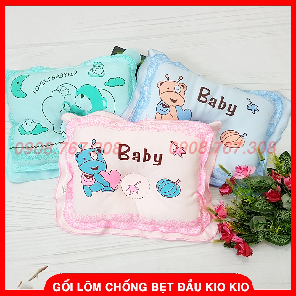 Gối Lõm Chống Méo Đầu Cho Bé Sơ Sinh Kio Kio - Ruột Bông