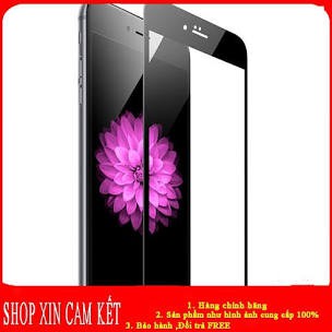 Kính cường lực iphone full màn hình 6,6plus,7,7plus,8,8plus,,x,xs tặng kèm khăn lau.