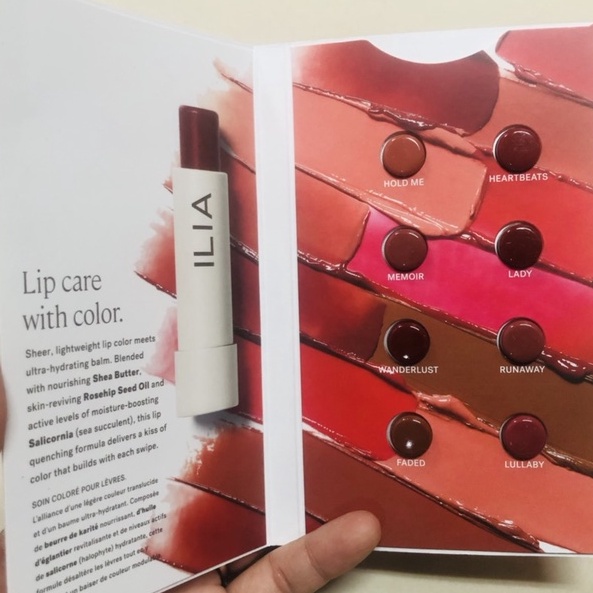 [AUTH 1000%] Sample mẫu thử Son Dưỡng Có Màu ILIA Balmy Tint Hydrating Lip Balm