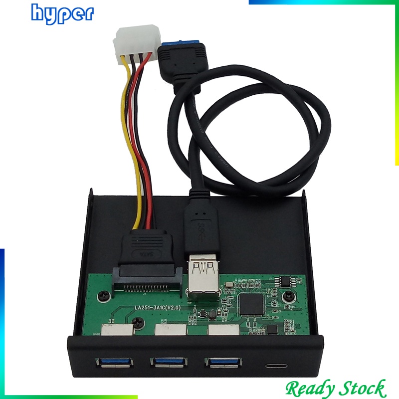 USB 3.0 3.5&quot; 4-Port Interface Hub Front Panel Hub Expansion Board Card 6Gbps