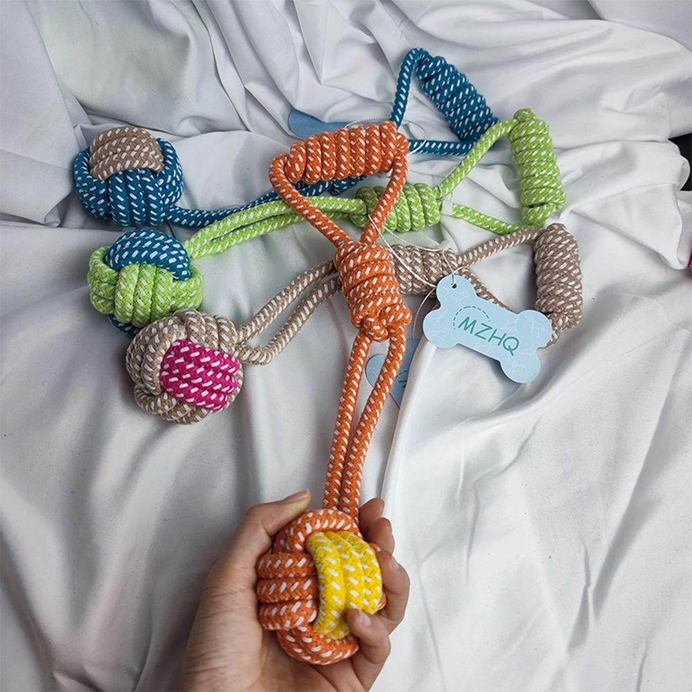 Đồ Chơi Dây Thừng Cotton Bện Nhiều Màu Sắc Giúp Giải Tỏa Căng Thẳng Cho Thú Cưng