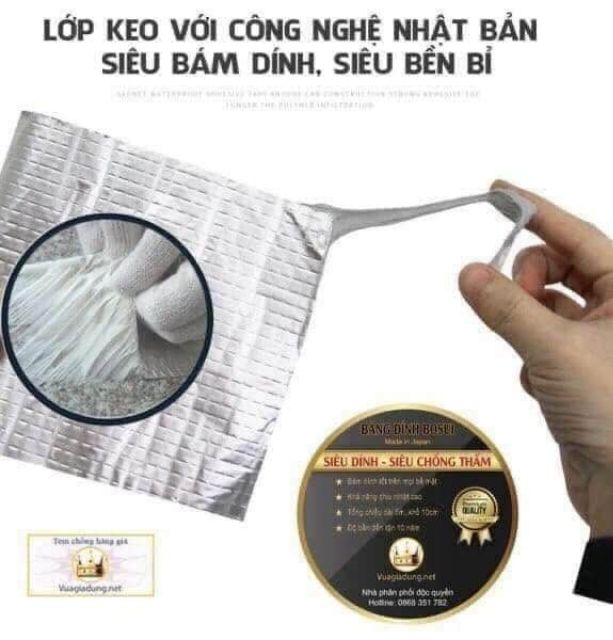 [RẺ VÔ ĐỊCH]  KHỔ 5CM - BĂNG KEO CHỐNG THẤM SIÊU DÍNH, CHỐNG THẤM CỰC TỐT