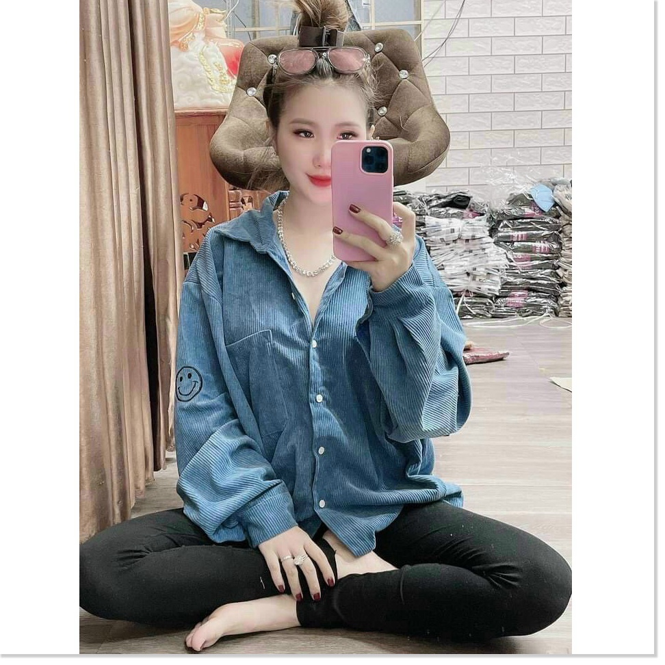 Áo khoác nhung kiểu sơ mi NỮ SIÊU XINH CHO CÁC CHỊ EM MẪU MỚI NHẤT HIỆN NAY