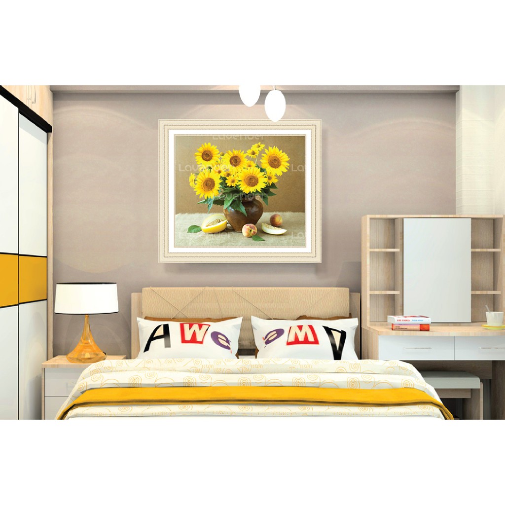 Tranh Đính Đá Hoa Hướng Dương KT:57 x 50 cm