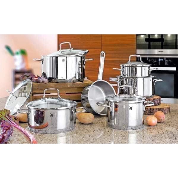 Bộ nồi WMF Astoria 6 món vung kính, chất liệu thép không gỉ