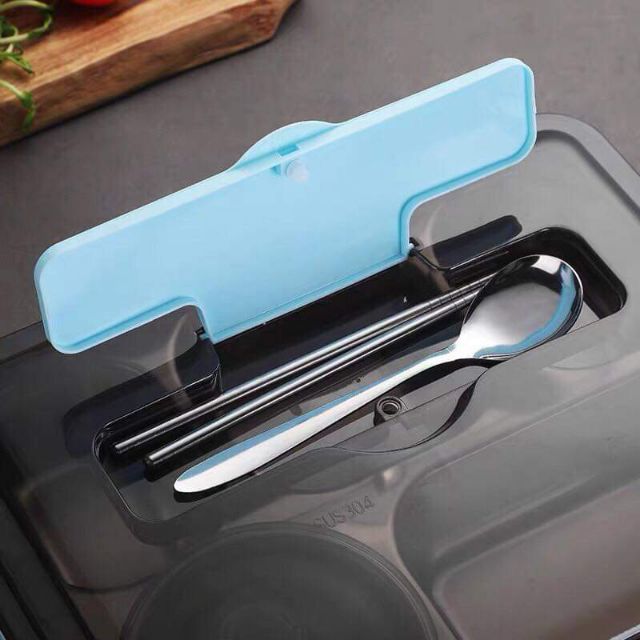 Hộp Cơm Văn Phòng Khay Inox 5 Ngăn Có Bát Để Canh Bọc Nhựa Bên Ngoài - Có Giá Điện Thoại Tặng Thìa Đũa Inox Cao Cấp | BigBuy360 - bigbuy360.vn