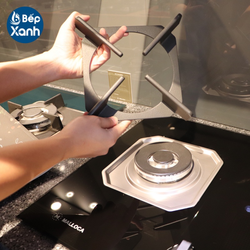 [TRẢ GÓP 0%] Bếp gas âm 2 gas Malloca AS 9602B - Mâm đốt Sabaf, Đánh lửa bằng pin 1.5V