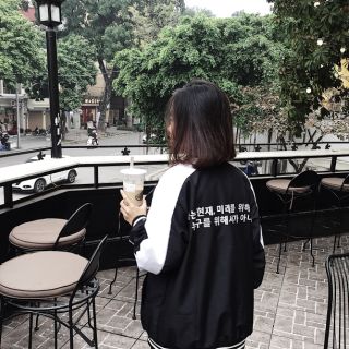 Áo Khoác Chữ Hàn Quốc