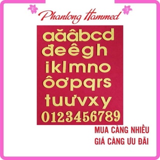Đồ dùng mầm non,29 chữ cái và 10 số