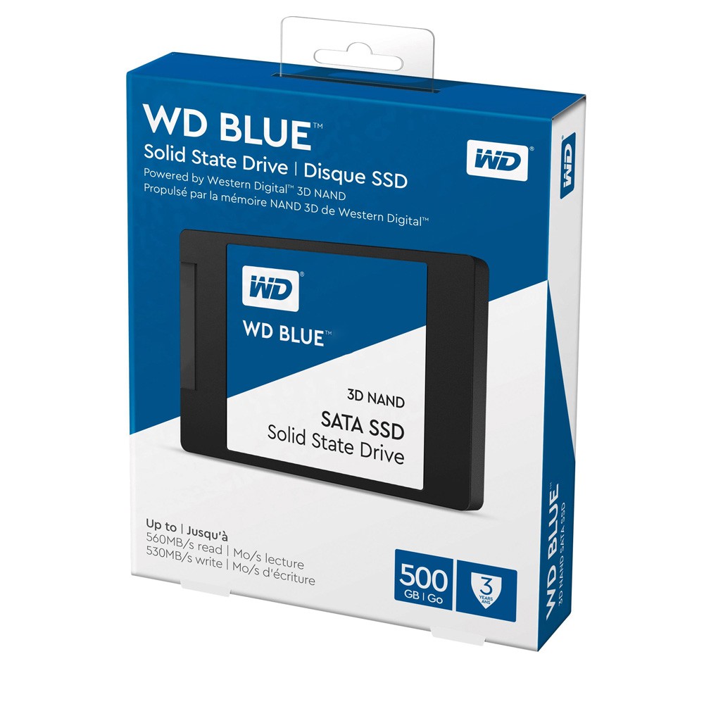 Ổ cứng SSD Western Digital Blue 3D-NAND SATA III 500GB WDS500G2B0A (Xanh) (Giá Khai Trương)