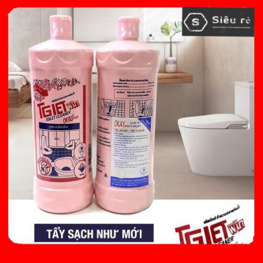 Chai tẩy toilet bồn cầu Okay Thái Lan 960ml đánh bay mọi vết bẩn cứng đầu (LA2330)