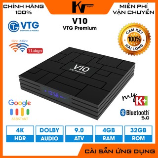 Mua Android TV Box V10 Premium  Rom ATV9 tìm kiếm giọng nói  Ram 4GB  Bộ nhớ 32GB  Truyền hình bản quyền