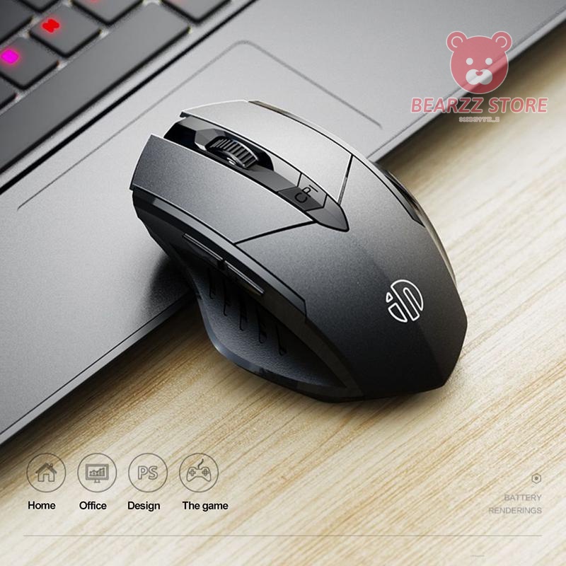 Chuột Không Dây Bluetooth Inphic PM6 - Chuột Bấm Êm Chống Ồn Không Cần Thay Pin