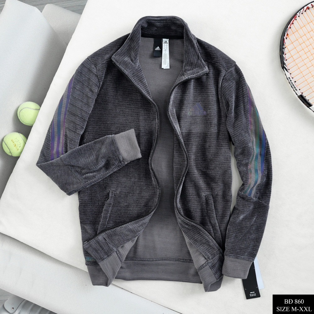 Bộ thể thao nam thu đông kéo khóa cao cấp chất nỉ nhung xịn mã 860 bộ nỉ nam thu đông adidas