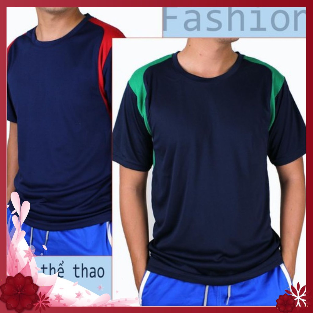 Áo thun nam ❤️FREESHIP❤️ thể thao vải thun thoáng khí phối vai free size dưới 70kg  Just4you
