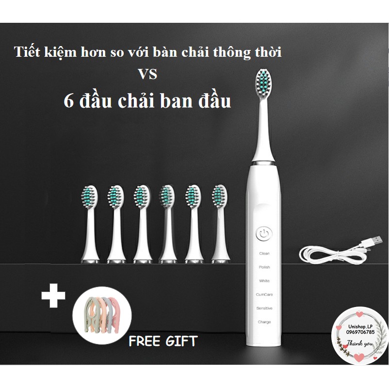 [SALE SIÊU SỐC] Bàn chải đánh răng điện tự động cao cấp Hongkong 5 chức năng