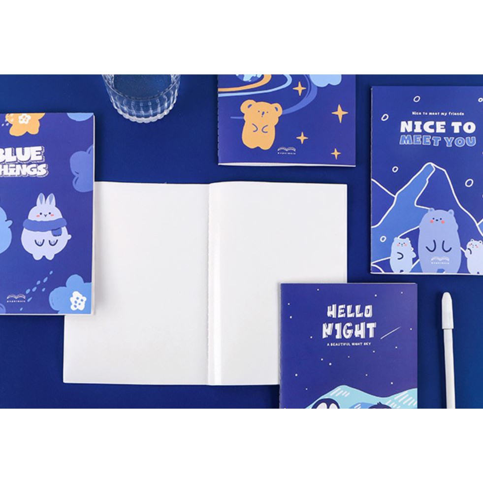 [Mã LIFEB04ALL giảm 10% tối đa 15K đơn 0Đ] Sổ chiết lưu trữ sticker washi Blue ideals sổ size A5 | BTS008