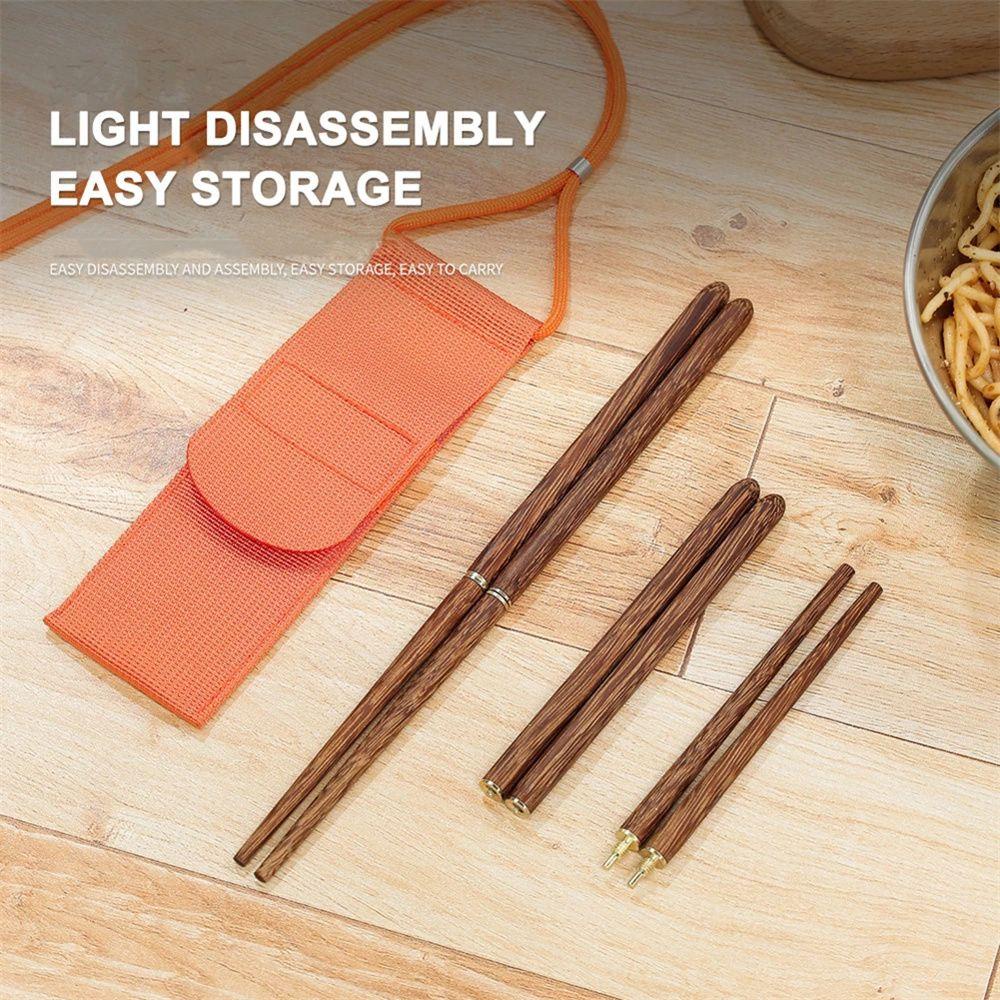 1 Cặp Đũa Ăn Dạng Gập Tiện Dụng Cho Cắm Trại / Leo Núi / Dã Ngoại