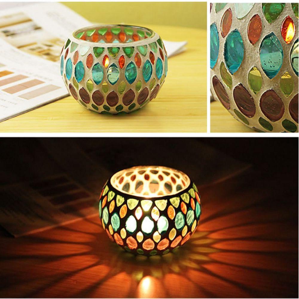 Lọ Thủy Tinh Đựng Nến Để Bàn Phong Cách Moroccan 1