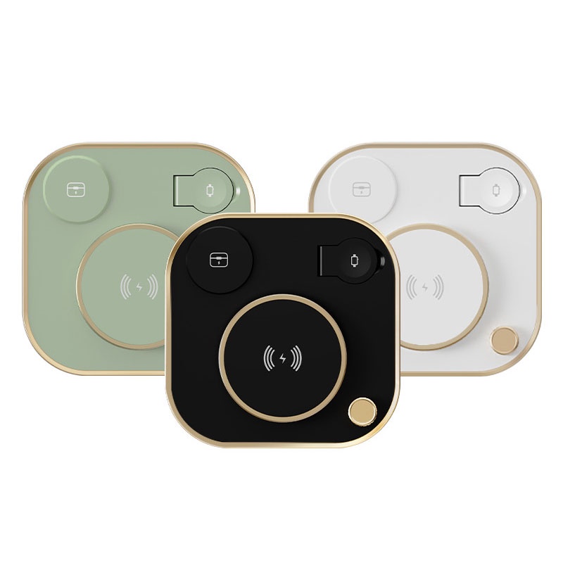 đèn học để bàn tiện ích 4 chức năng , đền led ánh sang trắng kiêm sạc không dây , đèn bàn công sở NPR49