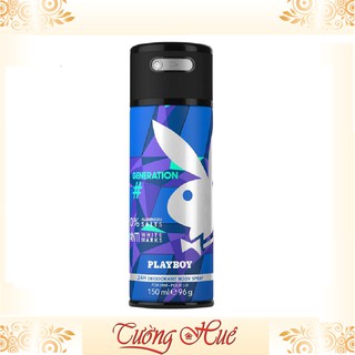 Xịt Khử Mùi Dành Cho Nam PLAYBOY GENERATION 24H Bodyspray - 150ml.