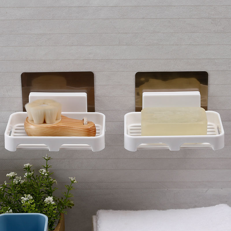 Giá đỡ đựng xà phòng gắn tường có lỗ ráo nước phong cách Bắc Âu