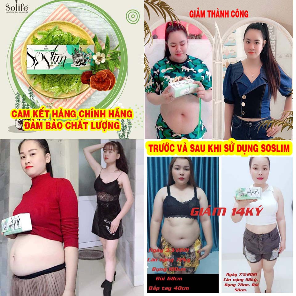 [CHÍNH HÃNG] Giảm cân nhanh với Kẹo giảm cân Soslim rong nho nấm linh chi - giảm ngay 2-3 kg trong 2 tuần - Solife shop