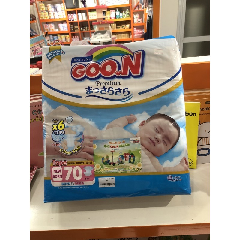 Tã Goon Premium slim NB 70 SJP