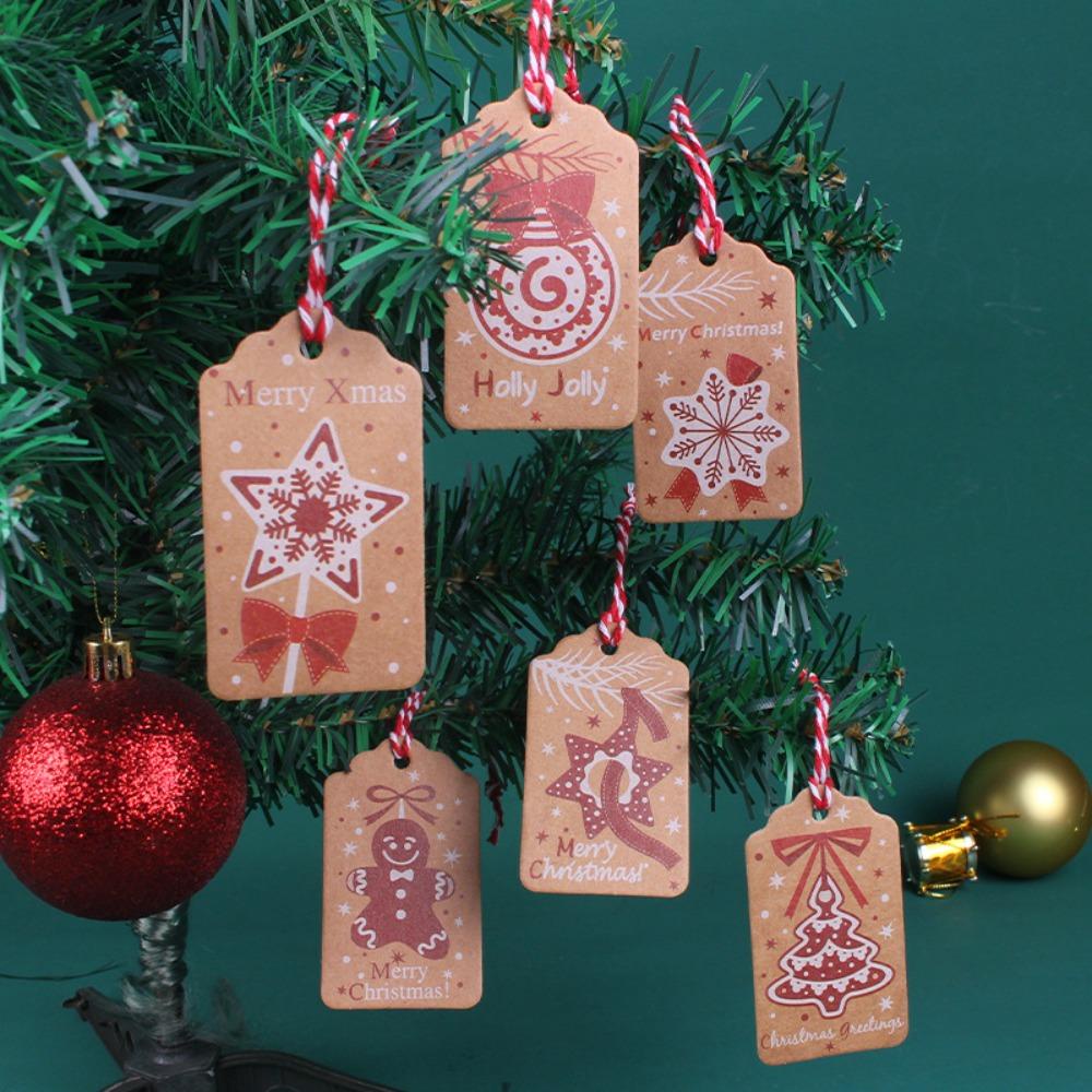 Daphs xmas cây treo quà gói nướng bao bì trang trí cho trang chủ thẻ quà tặng nguồn cung cấp tự làm cảm ơn thẻ giấy kraft
