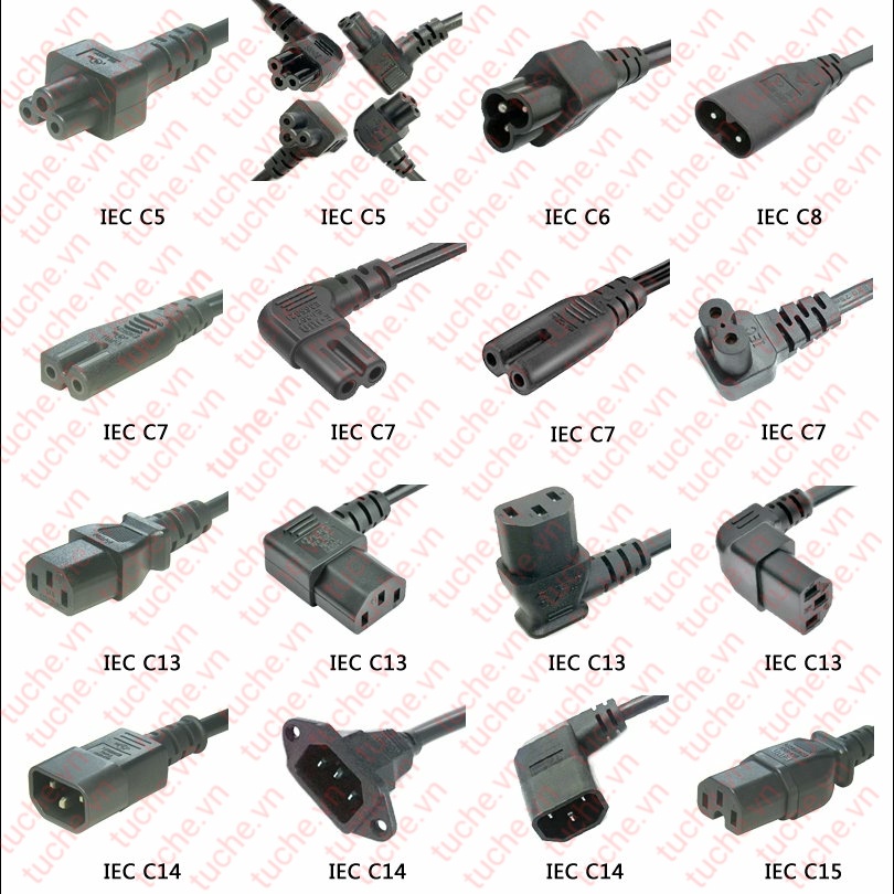Giắc chuyển nguồn C13 ra C5 cho thiết bị điện AC