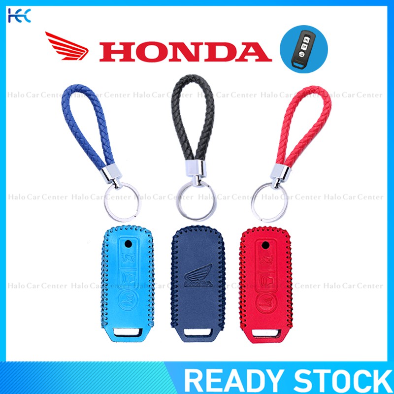 【Ready Stock】100% Genuine Leather Key Cover For Honda Pcx Sh 125 150 Motorcycle Scooter Remote-3 Buttons-keychain
