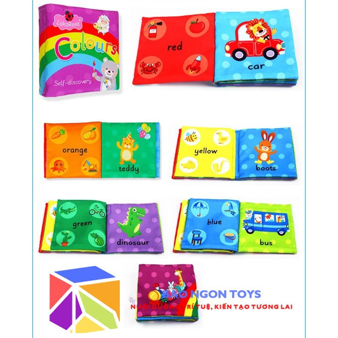 SÁCH VẢI TIẾNG ANH LAKAROSE NHIỀU CHỦ ĐỀ - QUYỂN TỪ ĐIỂN ĐẦU TIÊN CHO BÉ - BAO NGON TOYS