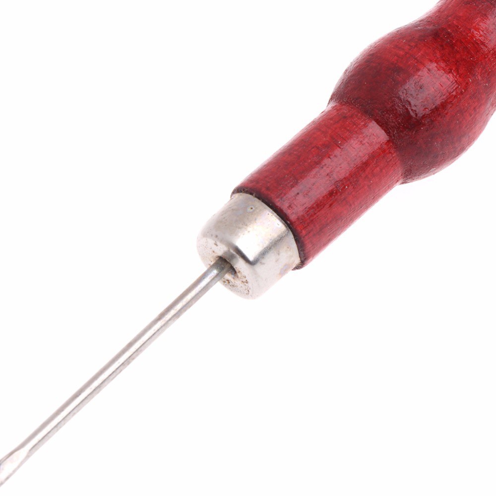 1 Kim Đục Lỗ Tay Cầm Bằng Gỗ Dùng May Giày Da Diy